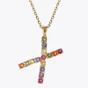 Caroline Svedbom Halsband-Letter Necklace X/Rainbow Combo