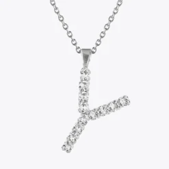 Caroline Svedbom Halsband-Letter Necklace Y/Crystal