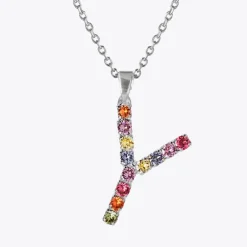 Caroline Svedbom Halsband-Letter Necklace Y/Rainbow Combo