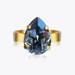 Caroline Svedbom Ringar-Mini Drop Ring/Denim Blue
