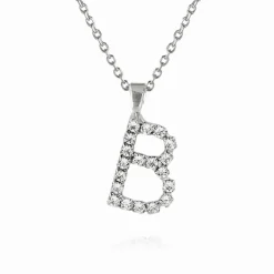 Caroline Svedbom Halsband-Mini Letter Necklace B/Crystal