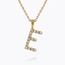 Caroline Svedbom Halsband-Mini Letter Necklace E/Crystal