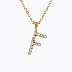 Caroline Svedbom Halsband-Mini Letter Necklace F/Crystal