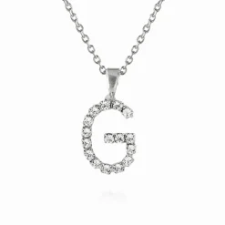 Caroline Svedbom Halsband-Mini Letter Necklace G/Crystal