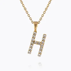 Caroline Svedbom Halsband-Mini Letter Necklace H/Crystal