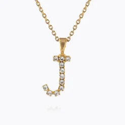 Caroline Svedbom Halsband-Mini Letter Necklace J/Crystal