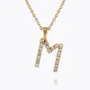 Caroline Svedbom Halsband-Mini Letter Necklace M/Crystal