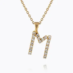 Caroline Svedbom Halsband-Mini Letter Necklace M/Crystal