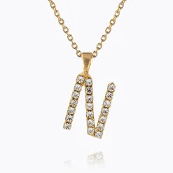 Caroline Svedbom Halsband-Mini Letter Necklace N/Crystal