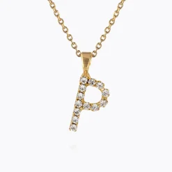 Caroline Svedbom Halsband-Mini Letter Necklace P/Crystal