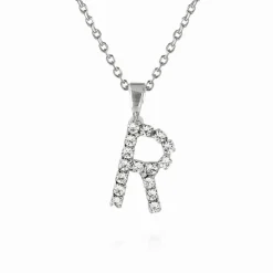 Caroline Svedbom Halsband-Mini Letter Necklace R/Crystal