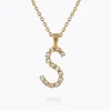 Caroline Svedbom Halsband-Mini Letter Necklace S/Crystal