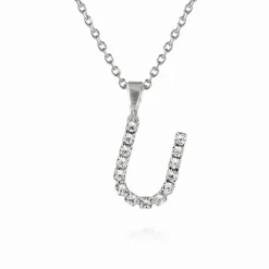 Caroline Svedbom Halsband-Mini Letter Necklace U/Crystal