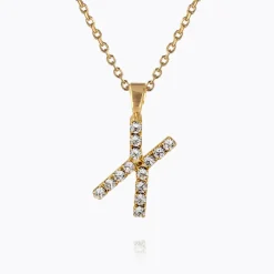 Caroline Svedbom Halsband-Mini Letter Necklace X/Crystal