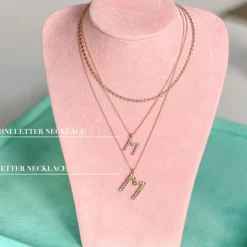 Caroline Svedbom Halsband-Mini Letter Necklace X/Crystal