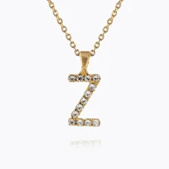 Caroline Svedbom Halsband-Mini Letter Necklace Z/Crystal