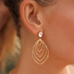 Caroline Svedbom Örhängen-Mini Lotus Earrings/Rainbow Combo