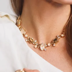 Caroline Svedbom Halsband-Mini Noora Necklace/Topaz Combo