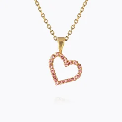 Caroline Svedbom Halsband-Mini Sweetheart Necklace/Light Rose