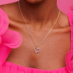 Caroline Svedbom Halsband-Mini Sweetheart Necklace/Light Rose