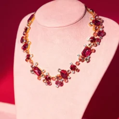 Caroline Svedbom Halsband-Noora Necklace/Mulberry Red Combo