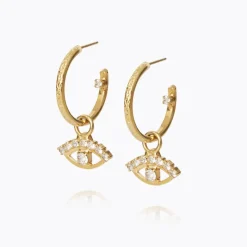 Caroline Svedbom Örhängen-Petite Greek Eye Loop Earrings/Crystal