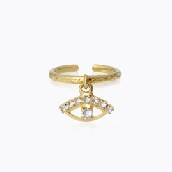 Caroline Svedbom Ringar-Petite Greek Eye Ring/Crystal