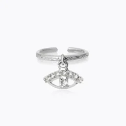Caroline Svedbom Ringar-Petite Greek Eye Ring/Crystal